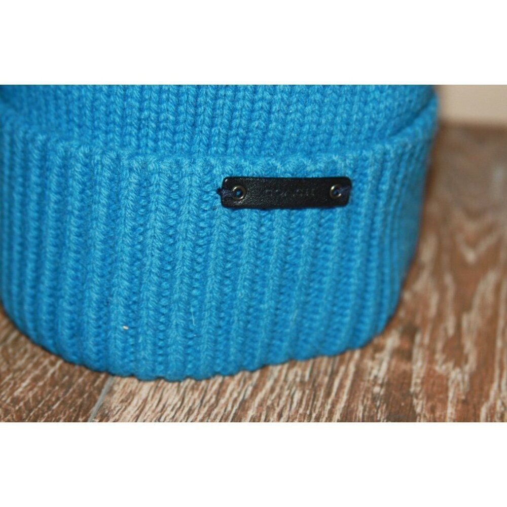 Coach Sheepskin Pom Hat Peacock Winter Hat - New - Picture 2 of 5